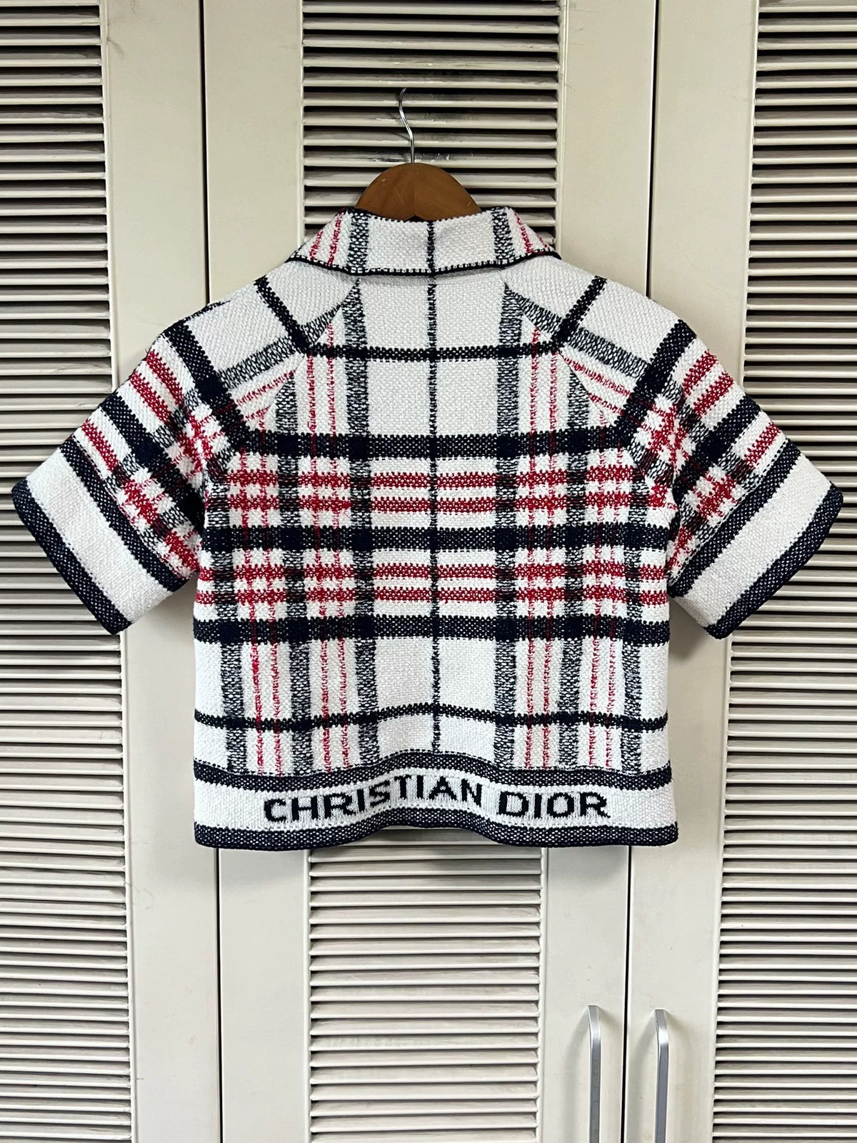 Dior Checkered Short-Sleeve Jacket