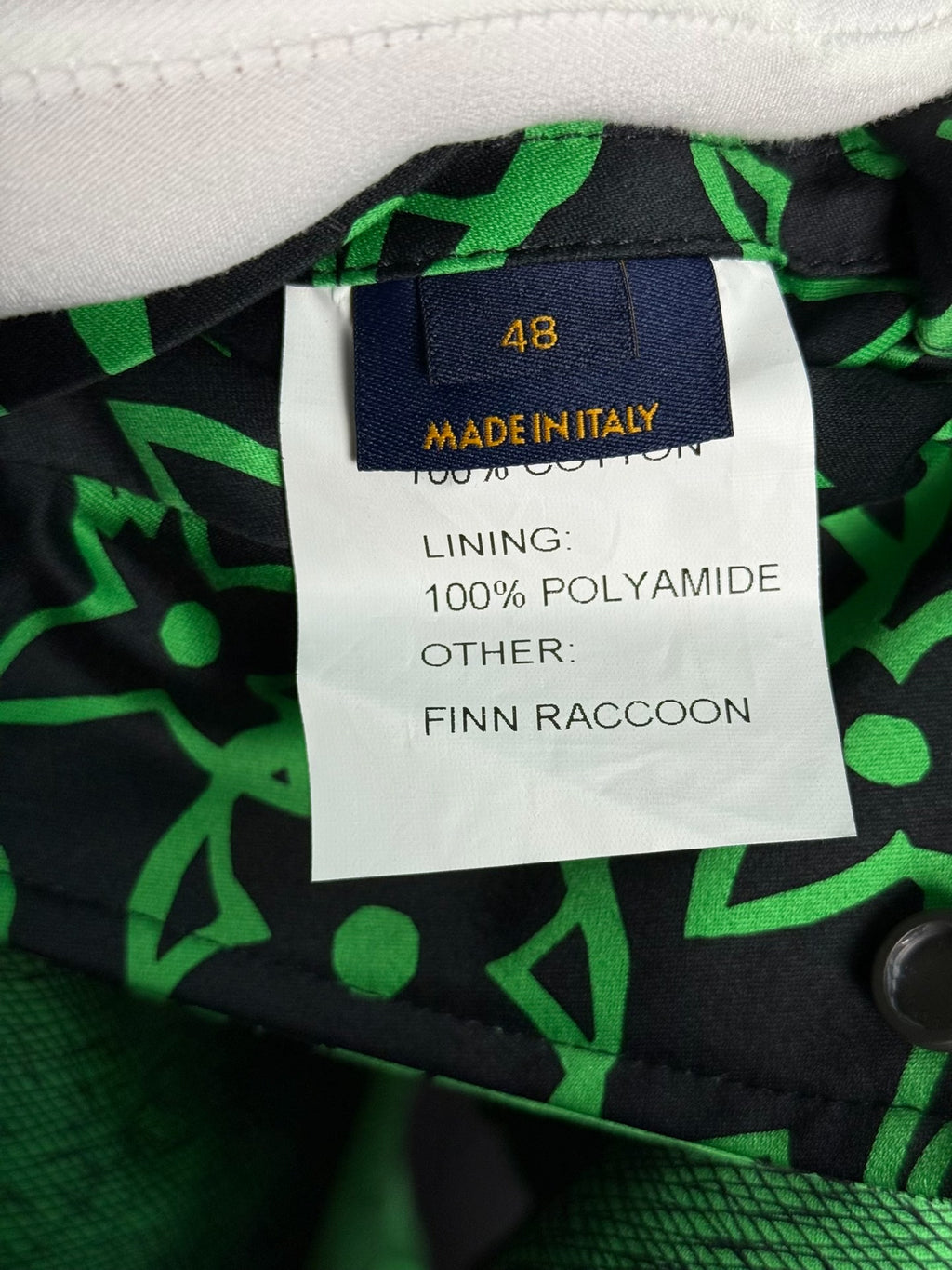 Louis Vuitton Green Print Runway Runway Coat