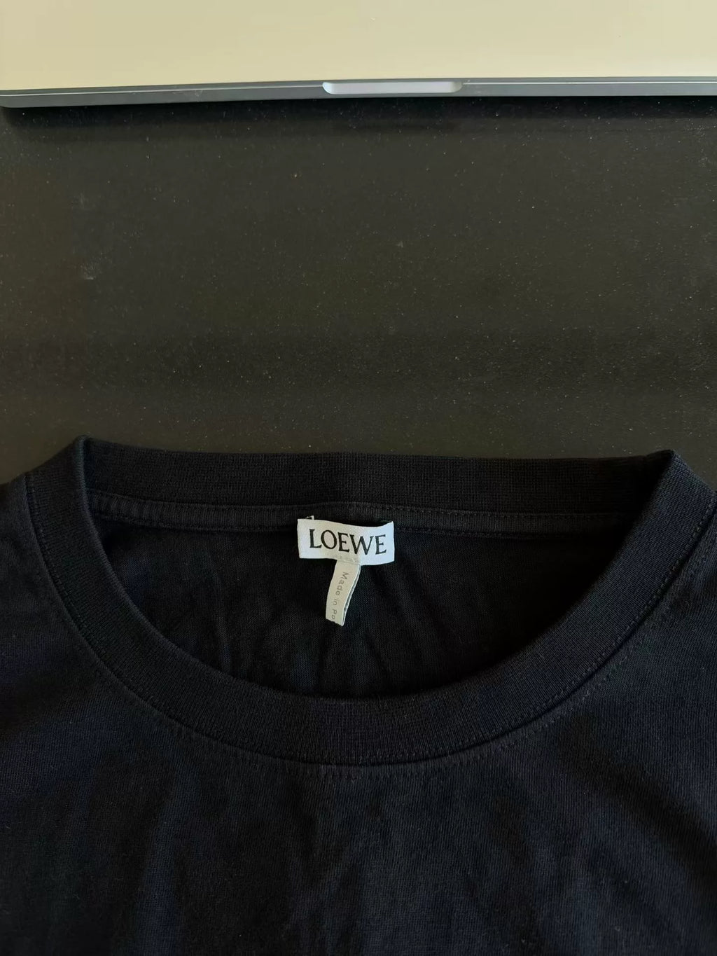 Loewe Fluorescent Pink Logo Short Sleeve T-Shirt