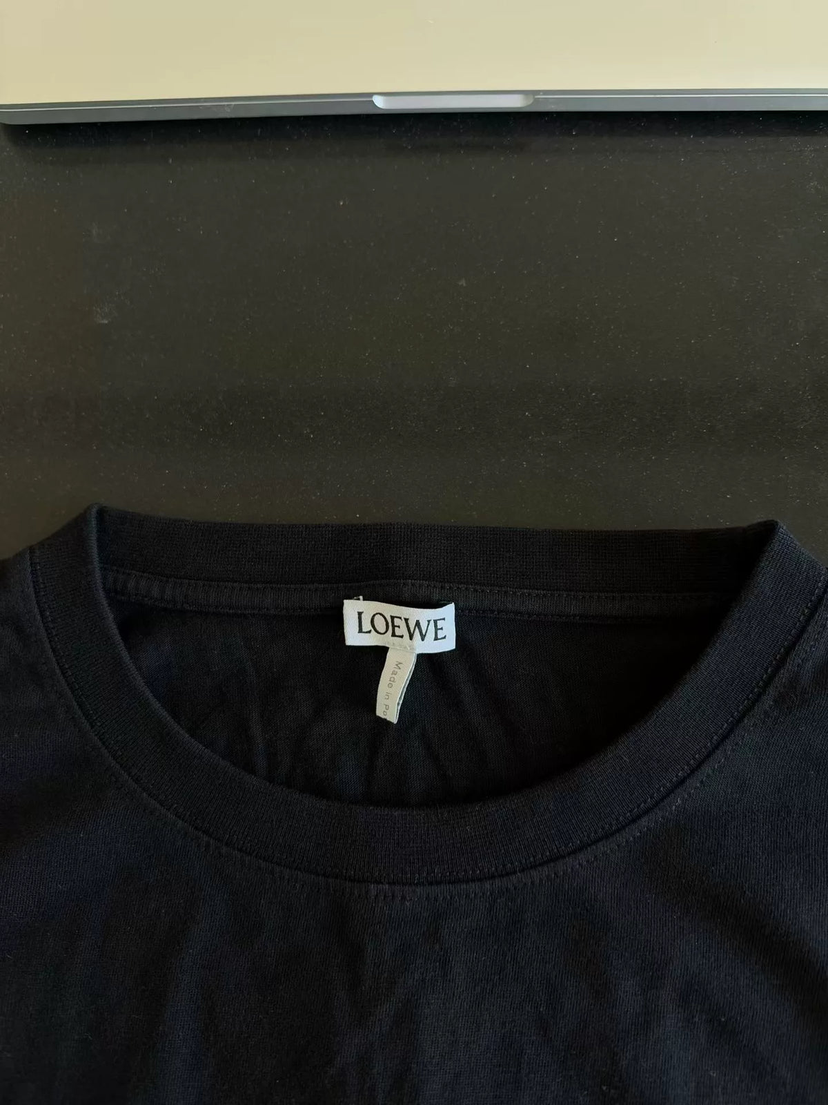 Loewe Fluorescent Pink Logo Short Sleeve T-Shirt
