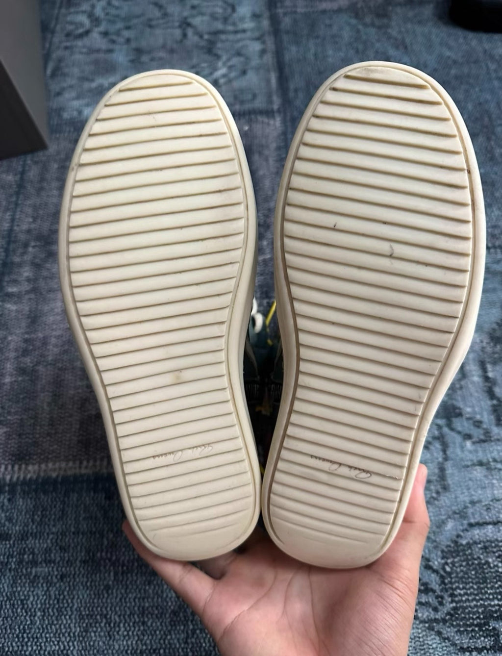 Rick Owens Inverted-Triangle Haze Blue Sneakers