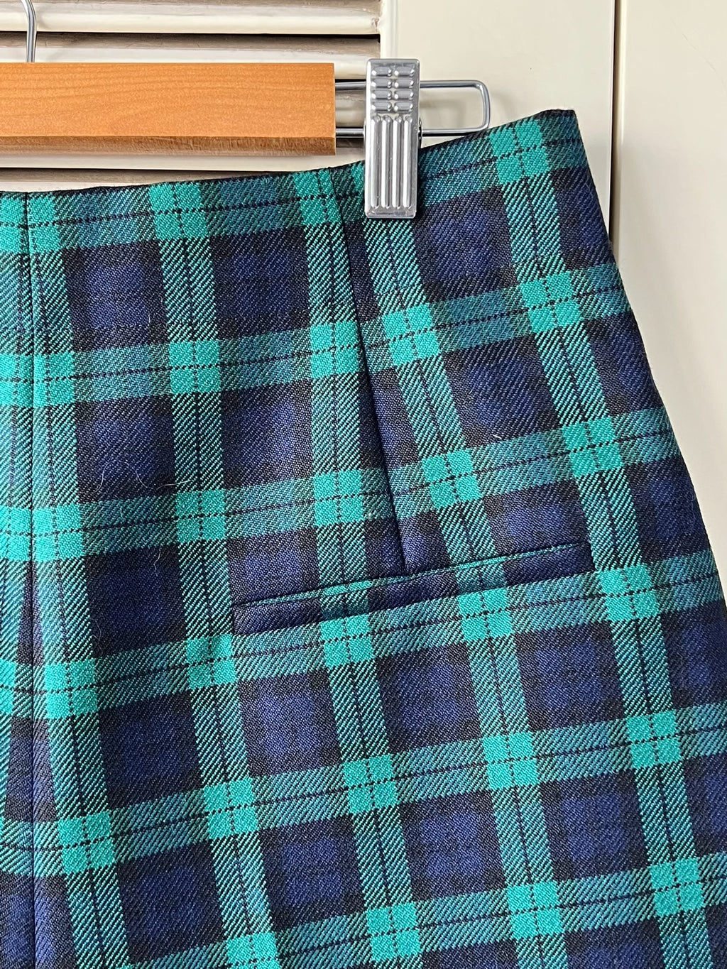 Dior Plaid Wool Green Shorts