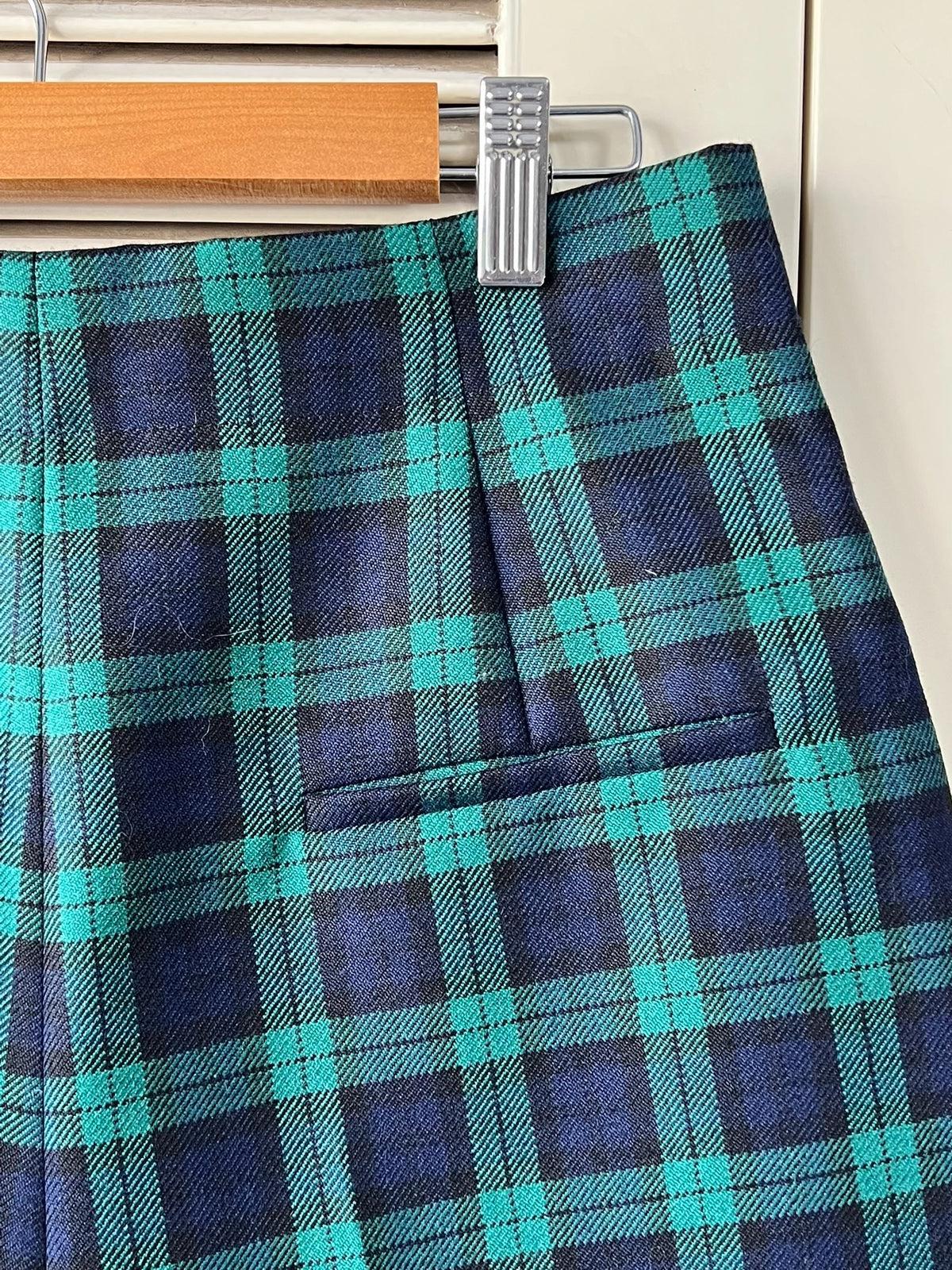Dior Plaid Wool Green Shorts