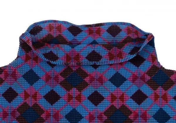 Issey Miyake Vintage Purple Floral Pleated Top