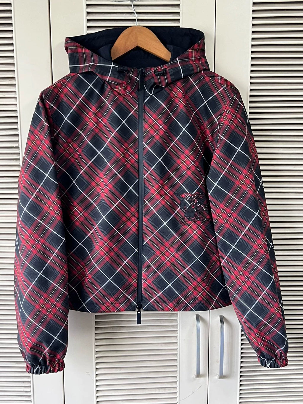 Burberry Reversible Plaid Hooded Jacket