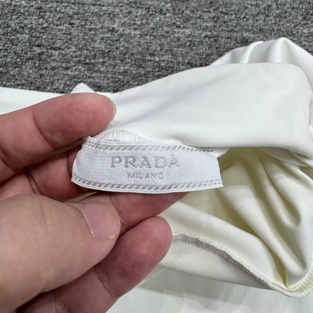Prada Triangle Logo Slim-Fit Long-Sleeve Top