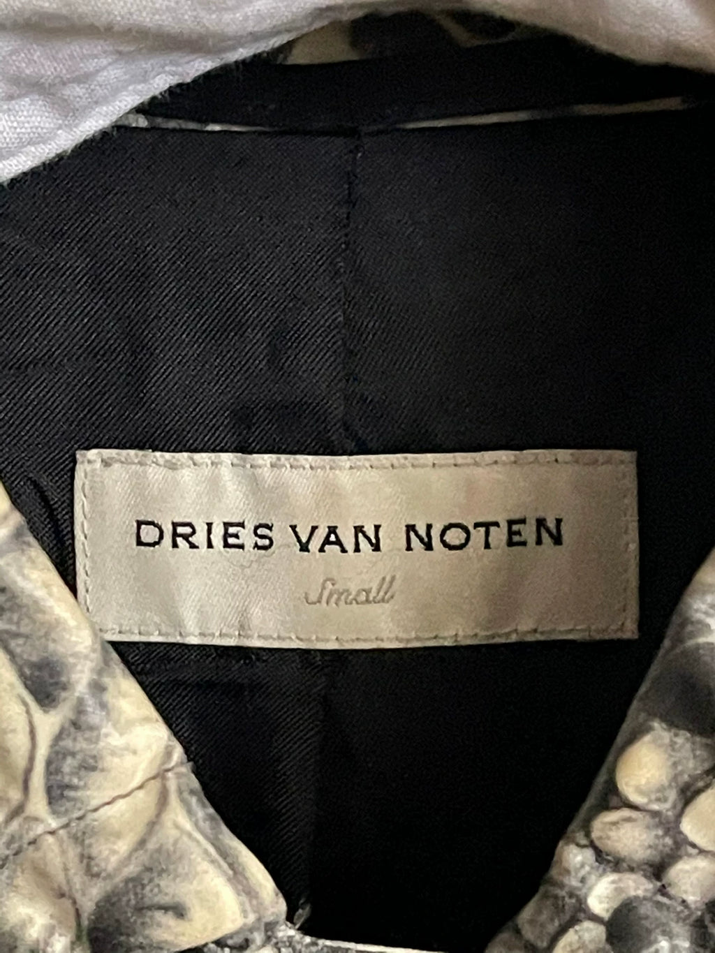 Dries Van Noten 09AW Snake Skin Cotton Coat