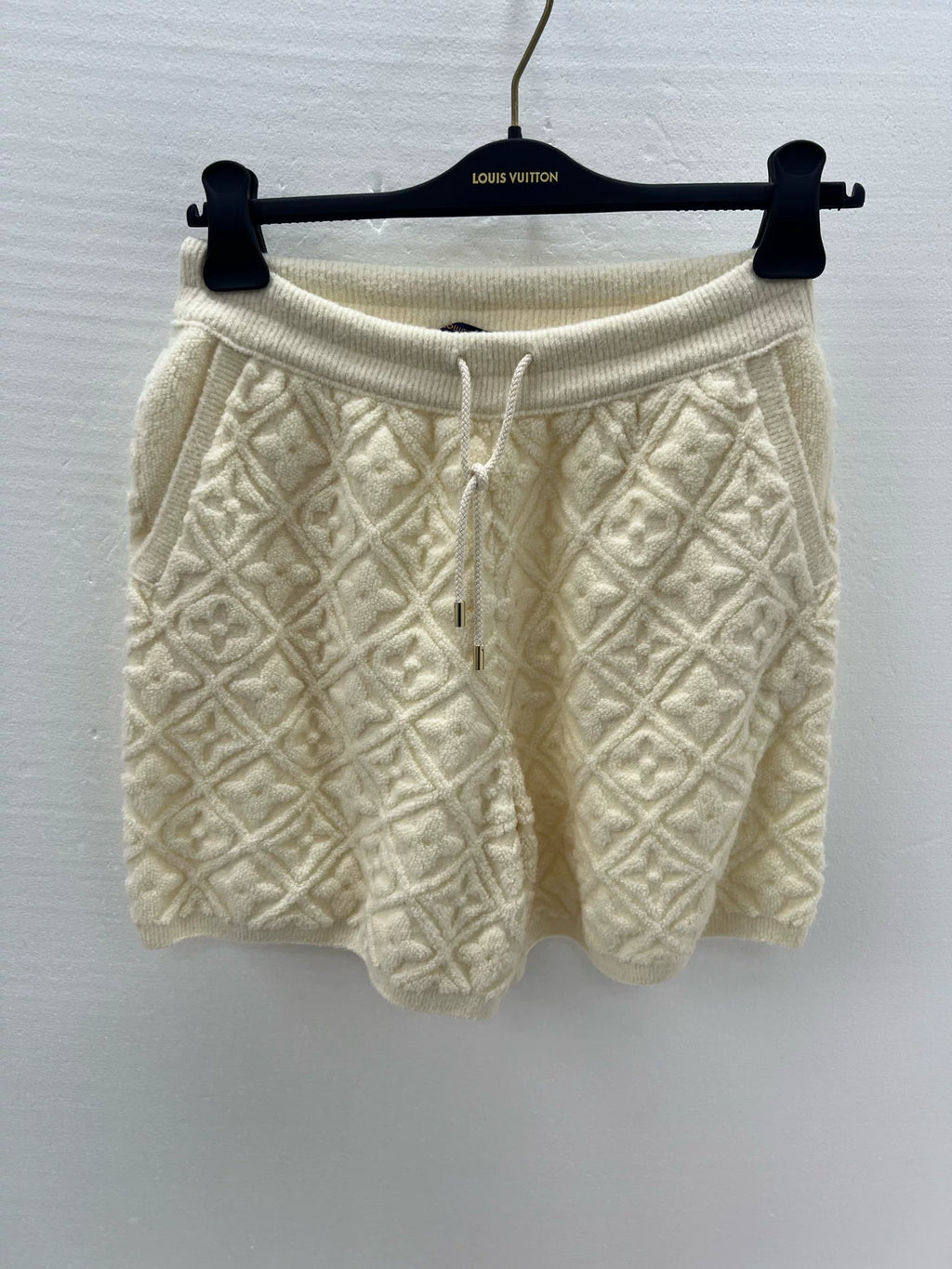 Louis Vuitton Off-White Embossed Monogram Knit Shorts