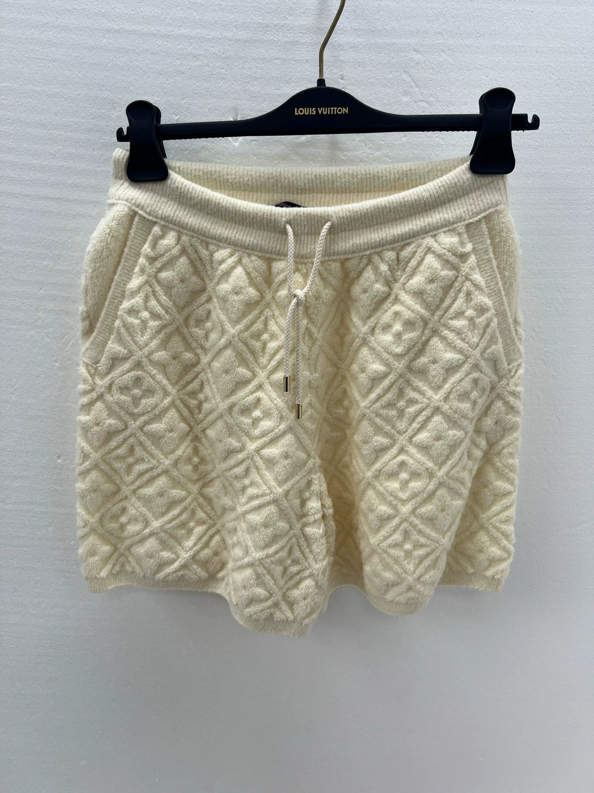 Louis Vuitton Off-White Embossed Monogram Knit Shorts
