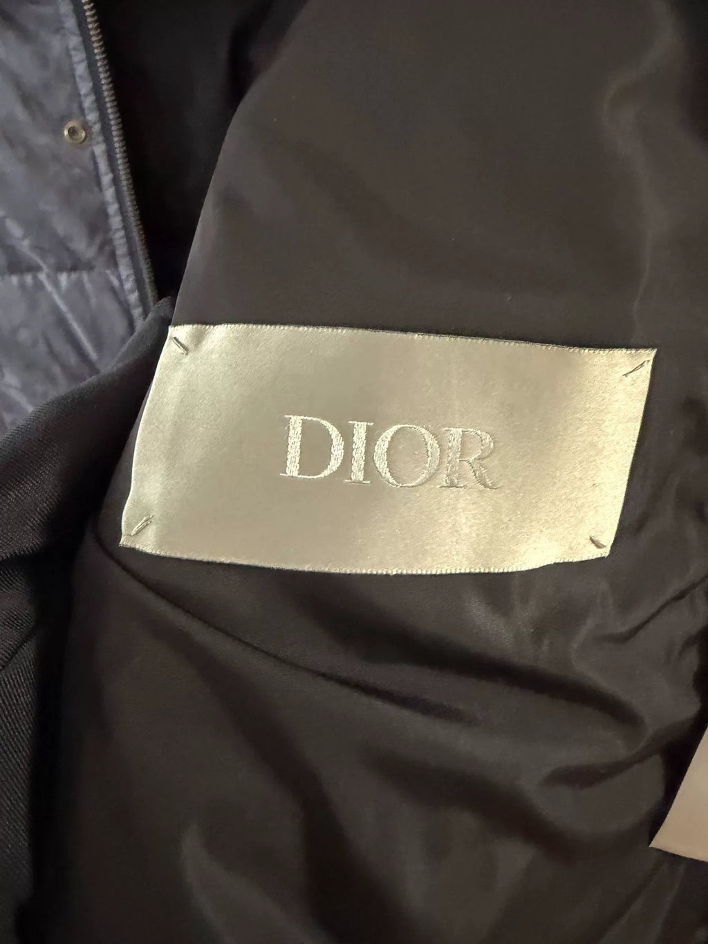 Dior Blue All-Over Logo Zip-Up Jacket