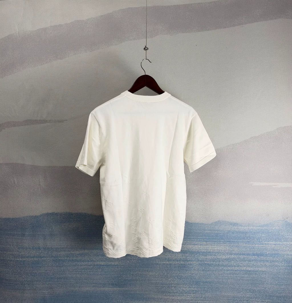 Louis Vuitton SS27 White Gradient Knit Short Sleeve Top
