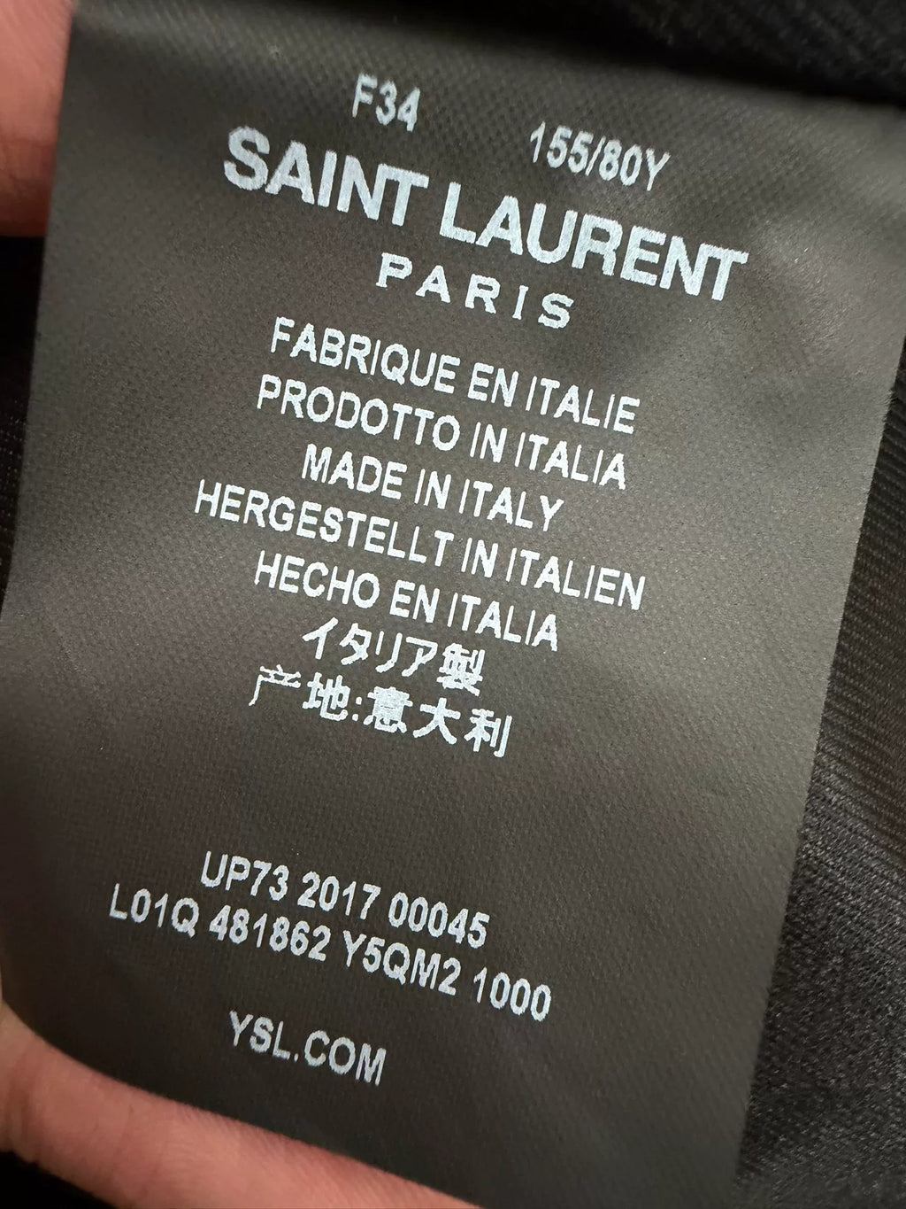 Saint Laurent FW17 Black Suede Lo1 Jacket