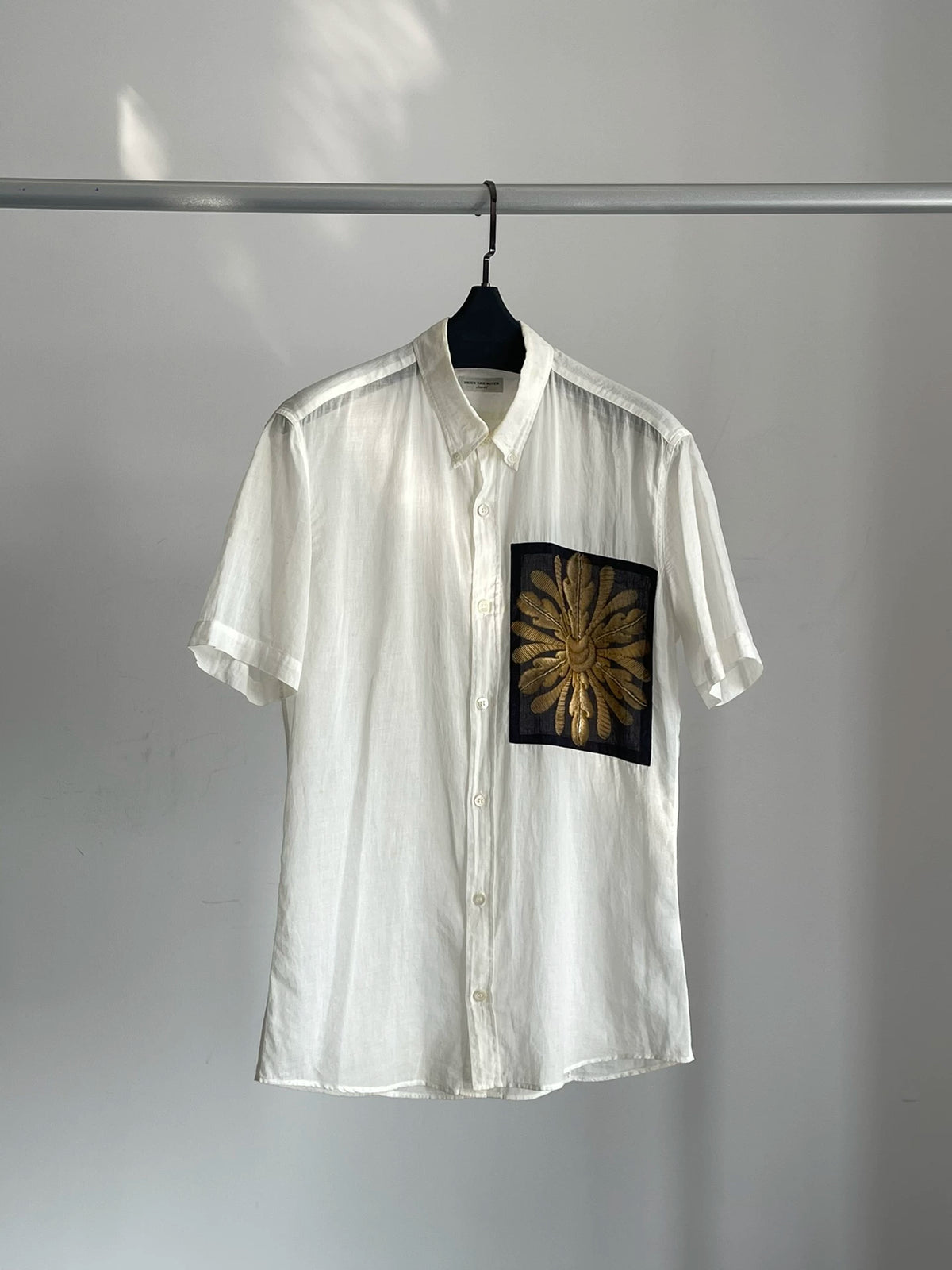 Dries Van Noten SS14 Flower Wheel Short Sleeve Shirt