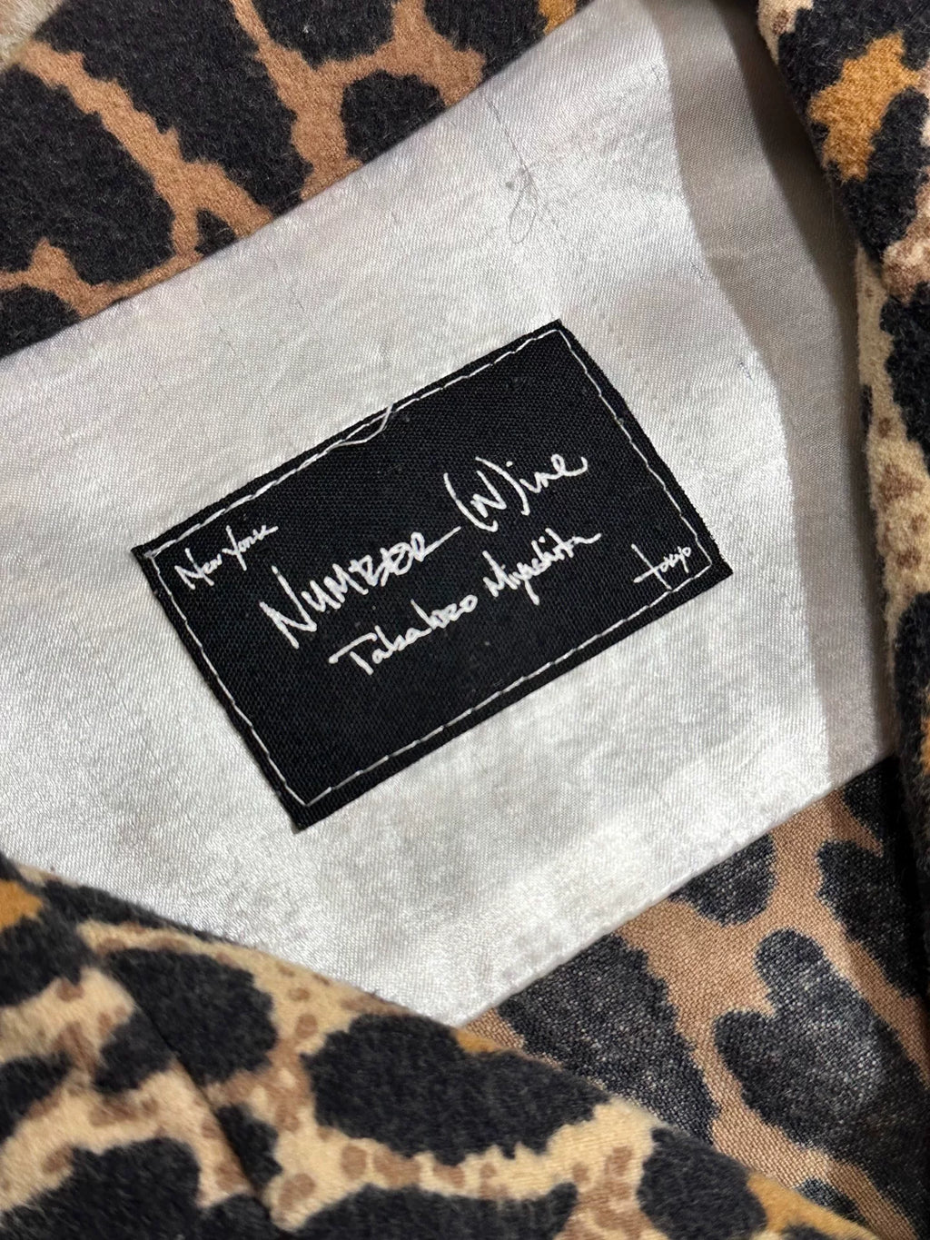 Number (N)ine 2003 Spring/Summer & Autumn/Winter Leopard Print Tear Heart Jacket