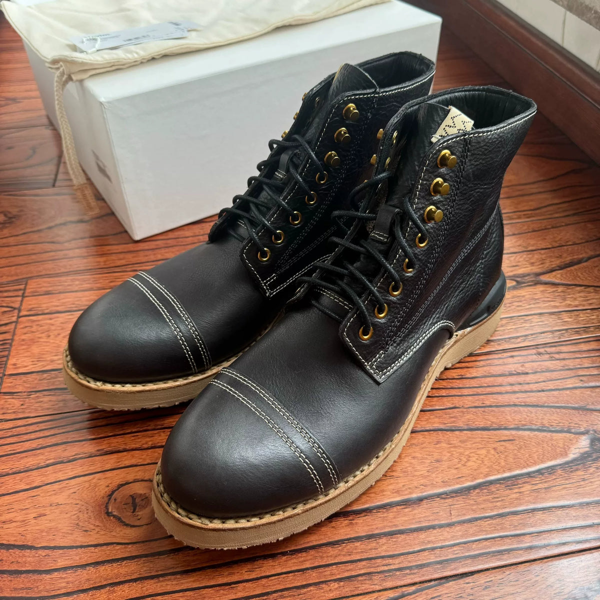 Visvim 23AW AW Virgil Cap-Folk Black Boots