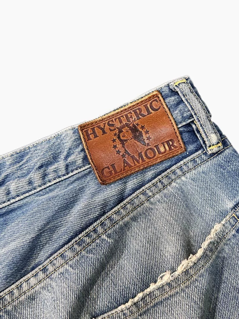 Hysteric Glamour Distressed Washed-Out Ripped Jeans