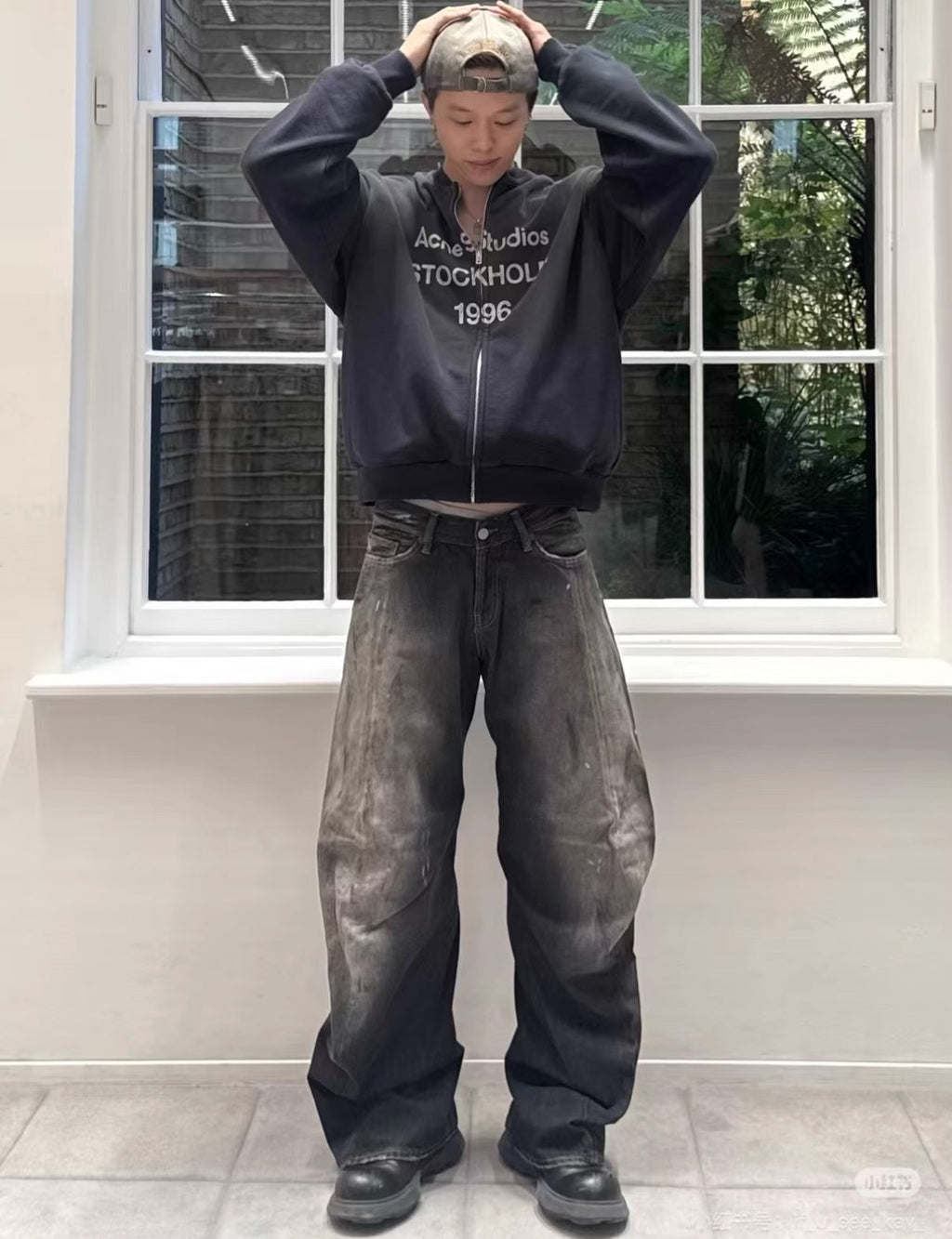Acne Studios 2006f Black Paint-Splatter Jeans