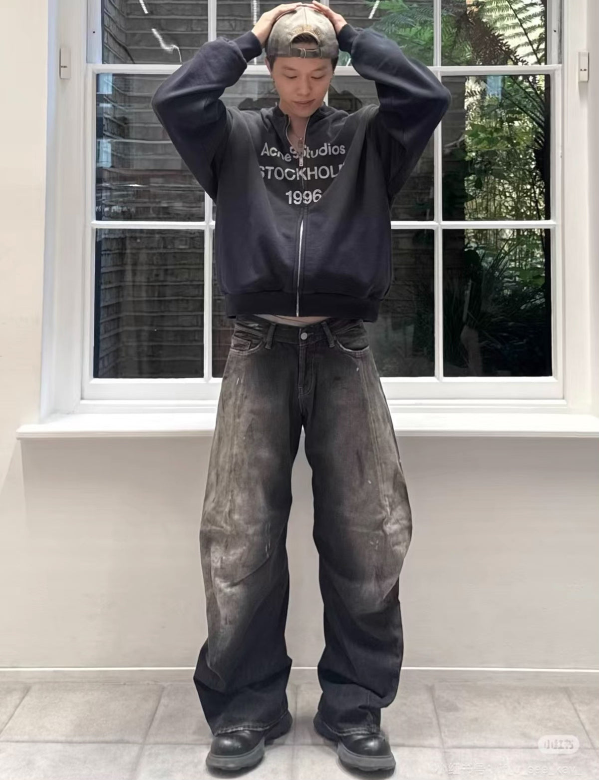 Acne Studios 2006f Black Paint-Splatter Jeans