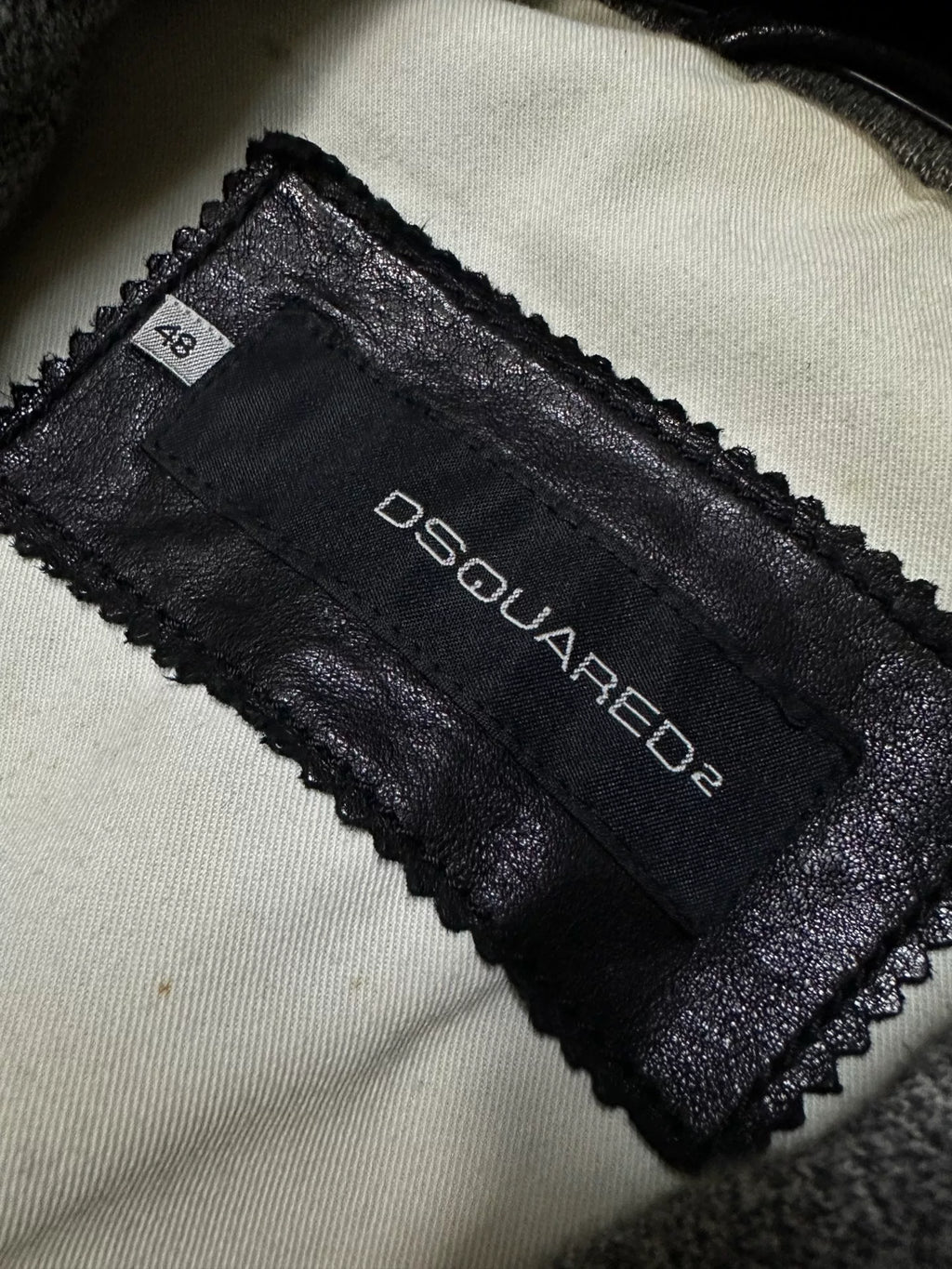 DSQUARED2 AW10 Two-Piece Knit-Panel Lambskin Motorcycle Jacket