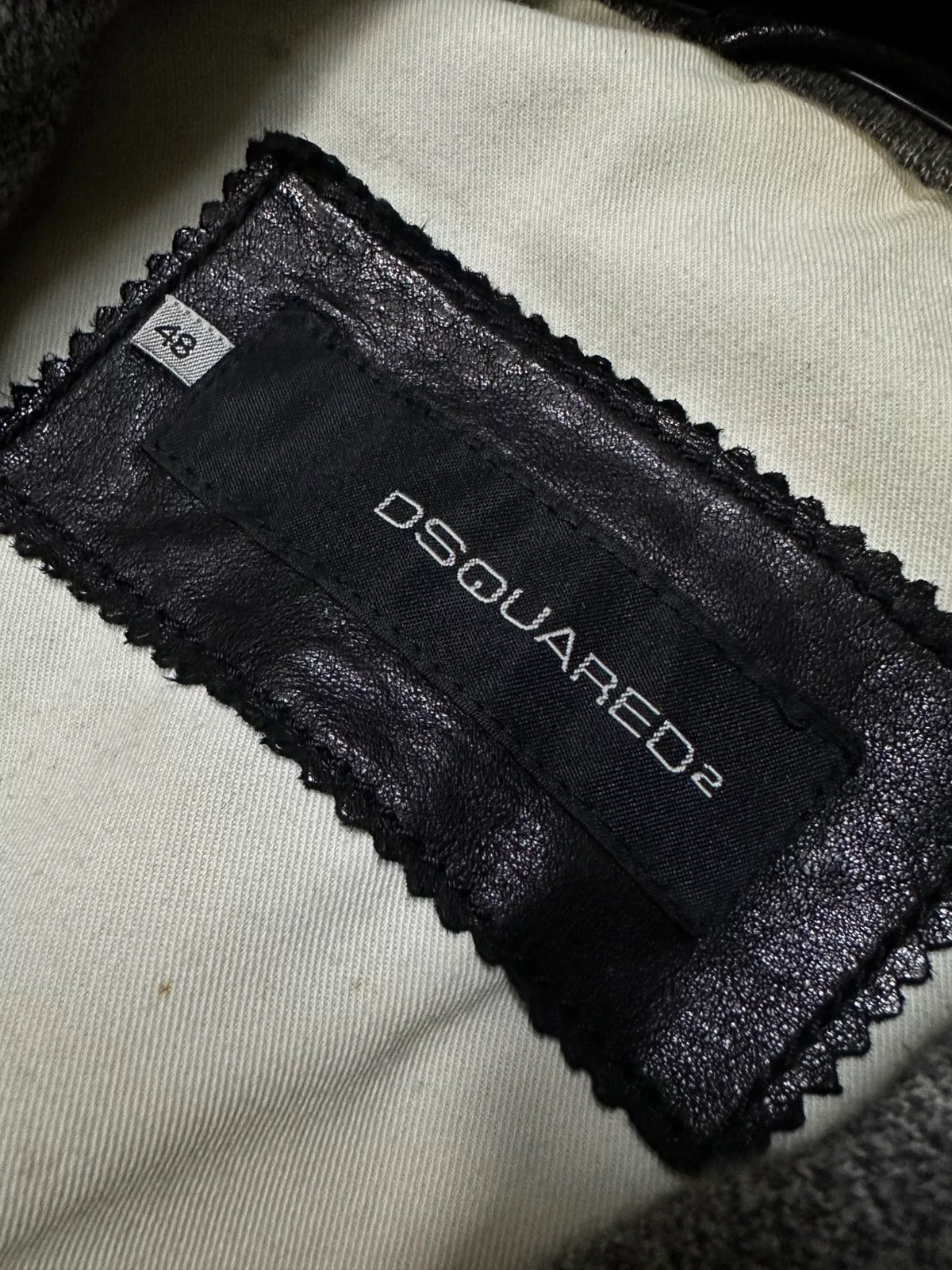 DSQUARED2 AW10 Two-Piece Knit-Panel Lambskin Motorcycle Jacket