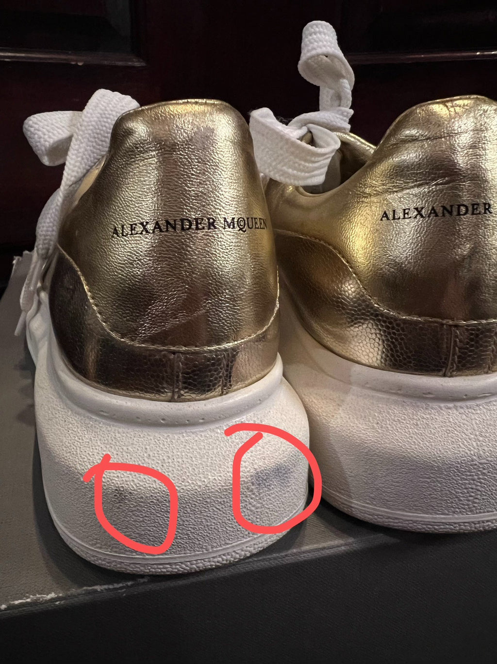 Alexander McQueen AW16 Platinum Calfskin Sneakers