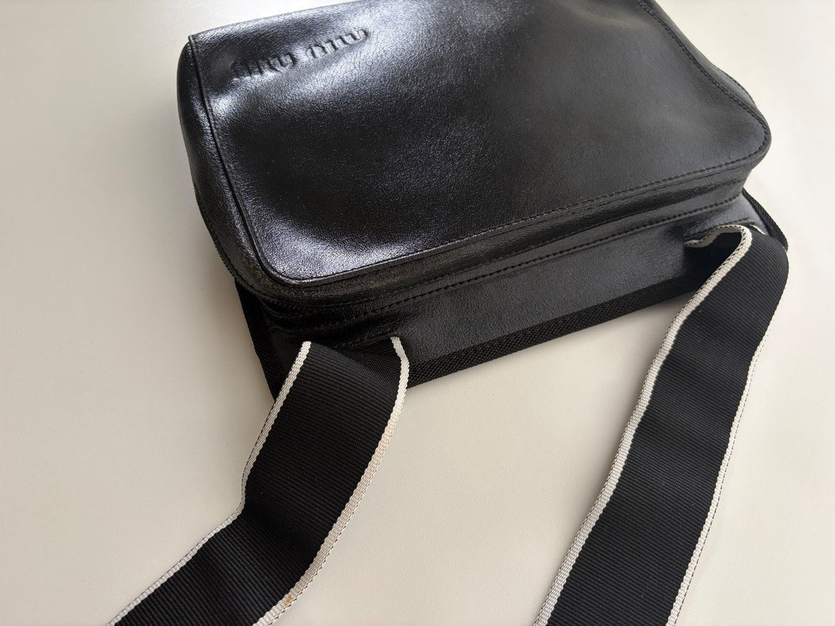 Miu Miu SS99 Black Leather Crossbody Bag