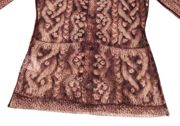 Jean Paul Gaultier Vintage Red Cable Knit Mesh Top