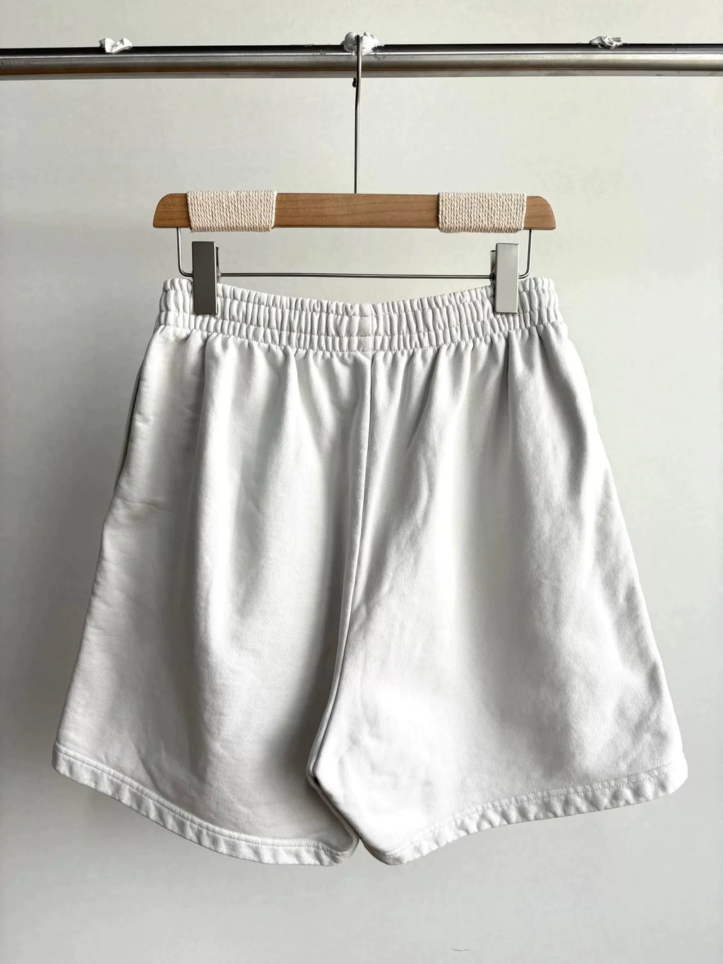 Balenciaga Off-White Cola Embroidered Cotton Shorts
