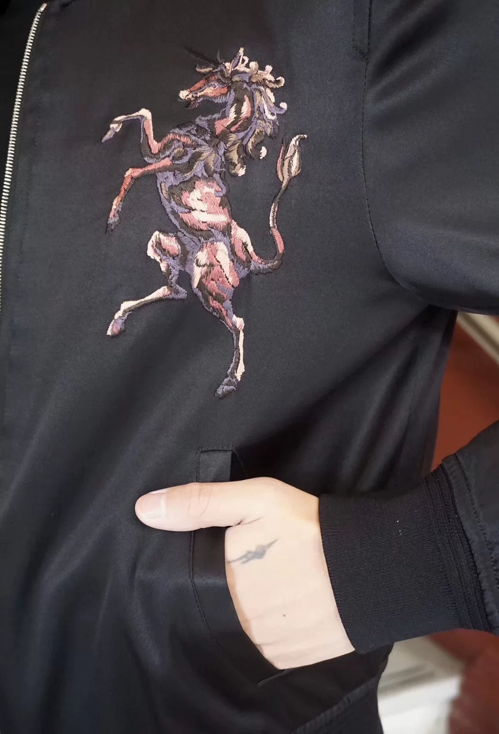 Alexander McQueen SS18 Medieval Flying Lion Unicorn Floral Jacket