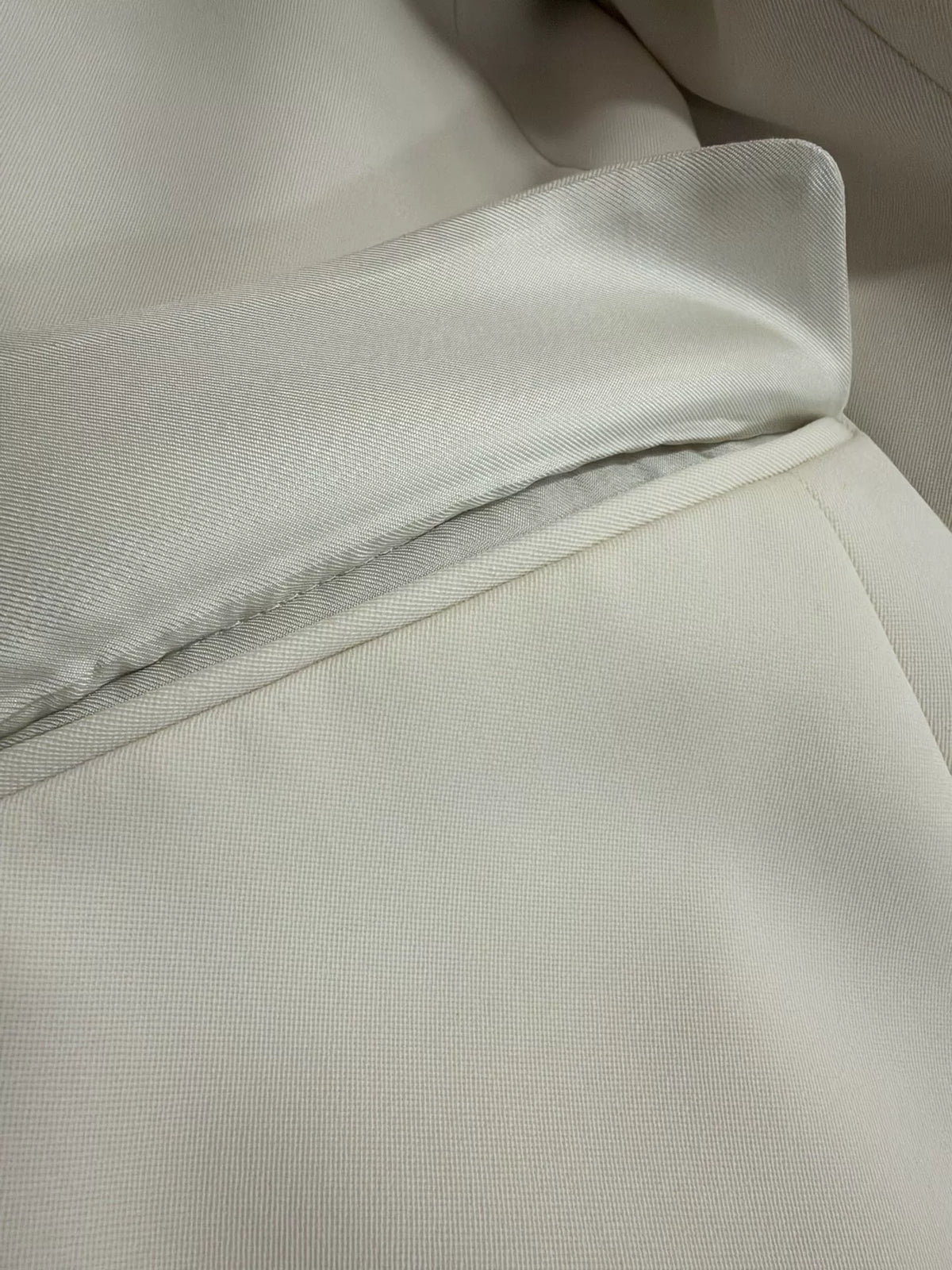 Saint Laurent Paris FW19 Off-White Peak-Lapel Double-Breasted Wool Blazer