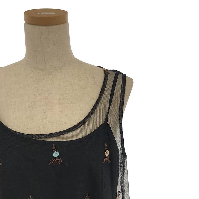 Comme des Garcons Floral Embroidered Sheer Dress