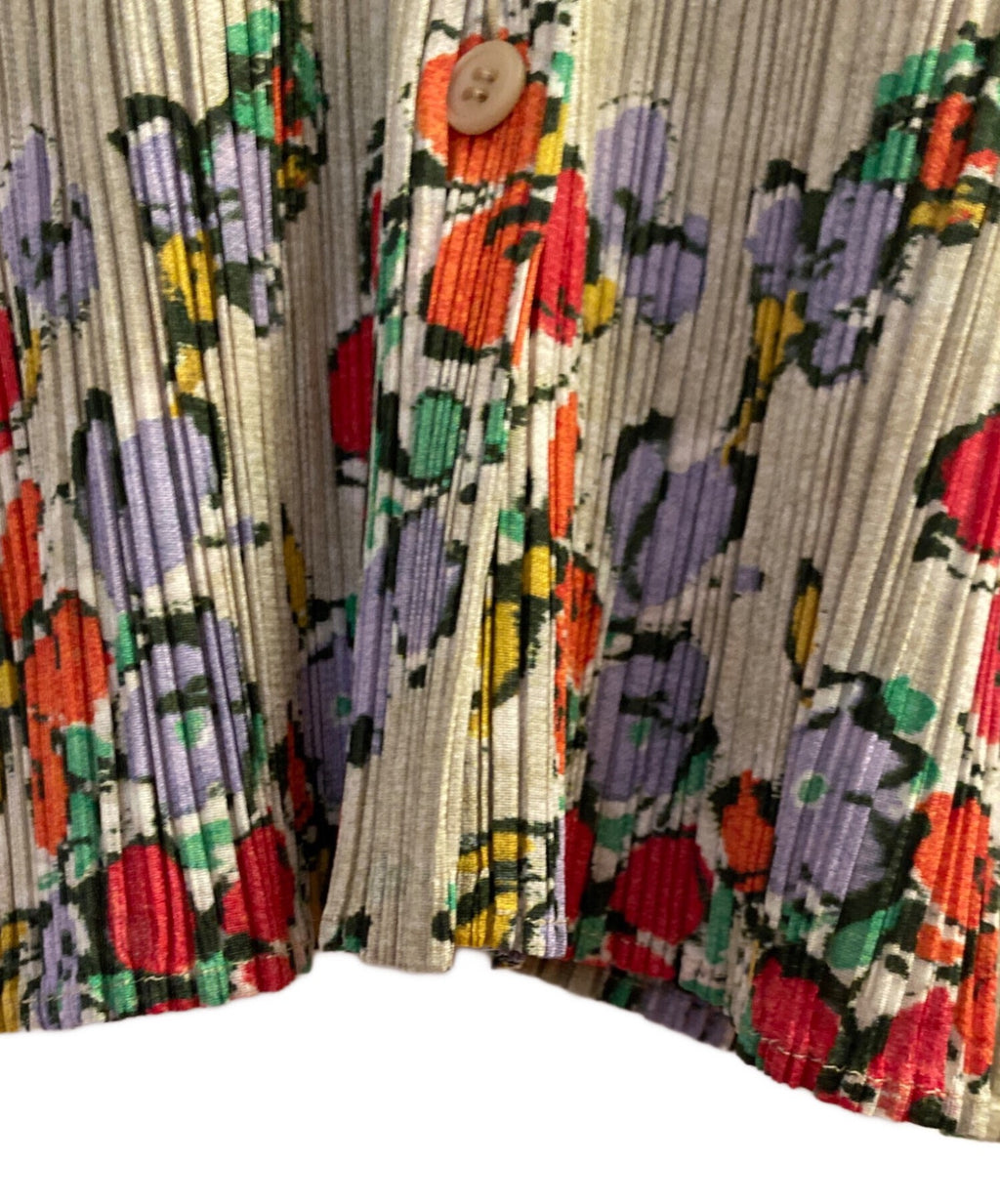 Issey Miyake Floral Pleated Shirt
