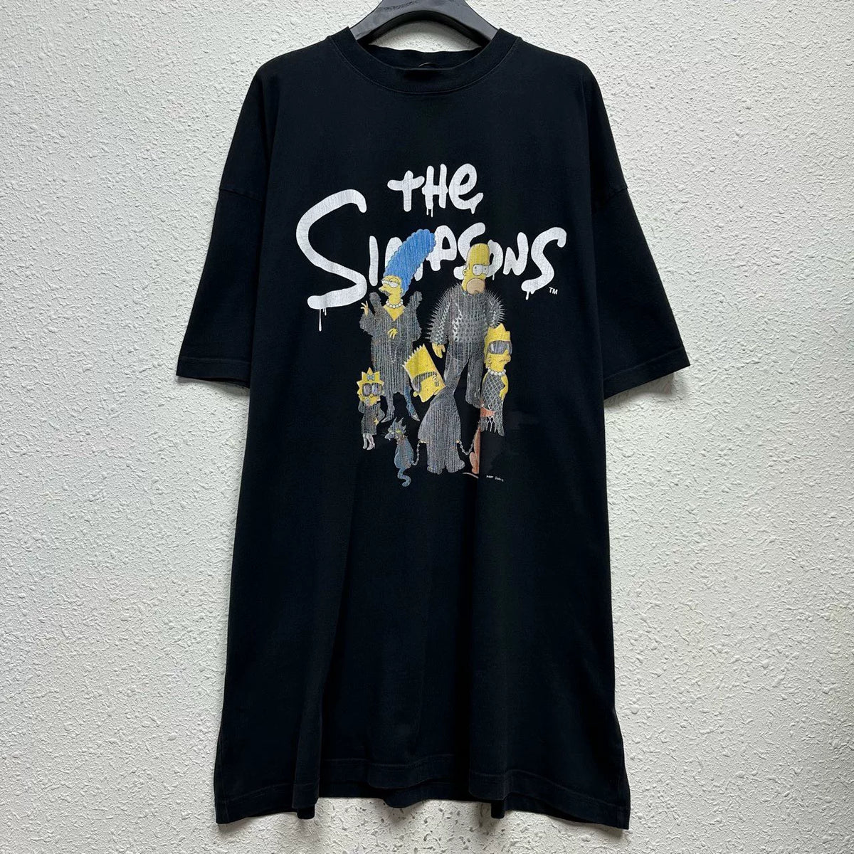Balenciaga Simpson Print Distressed Short Sleeve Top