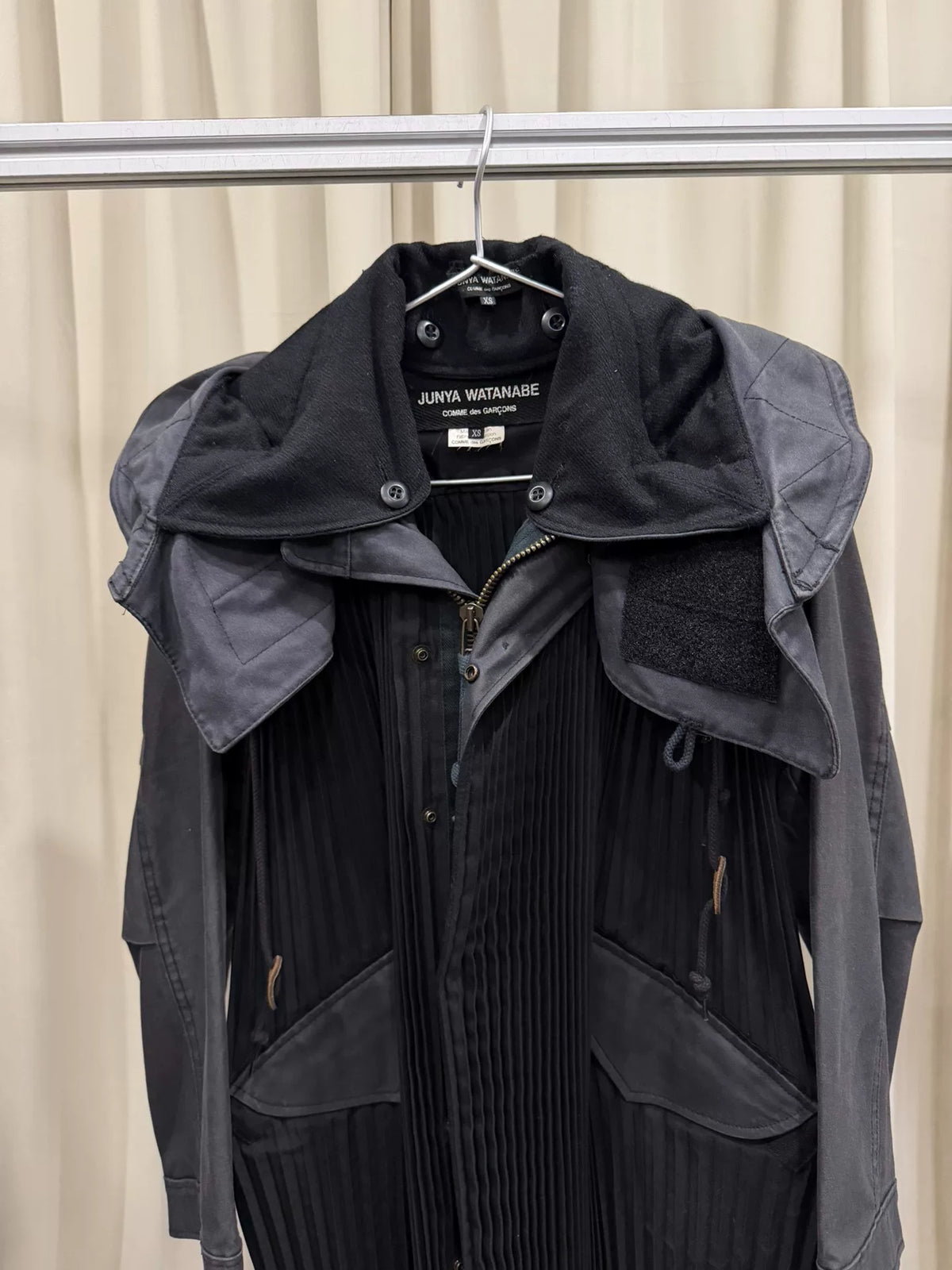 Junya Watanabe Detachable Hood Wrinkle Jacket