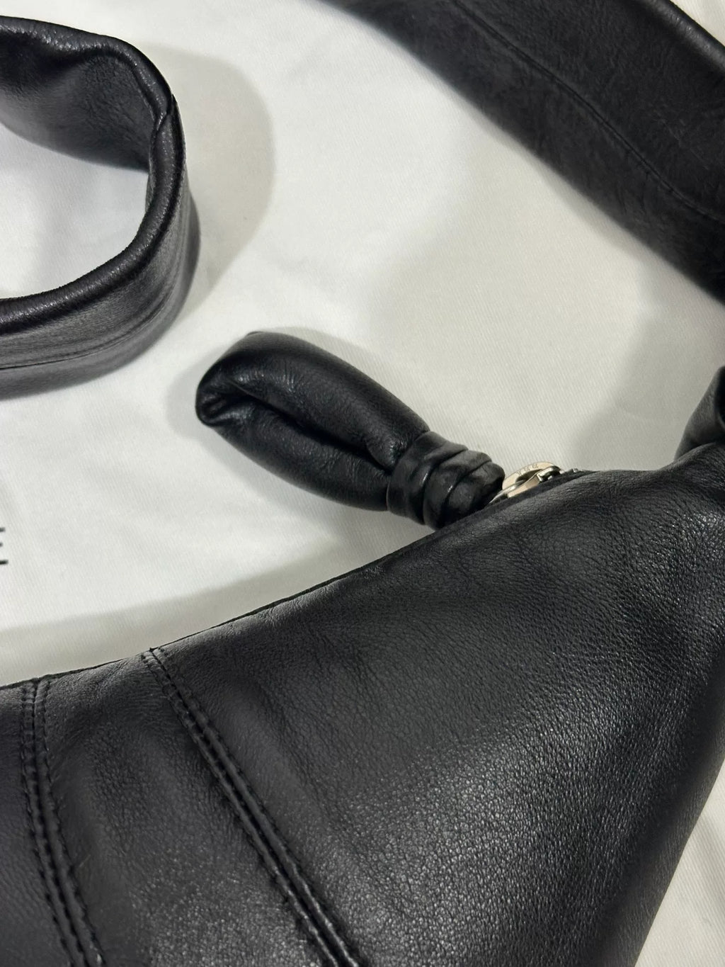 Lemaire Black Sheepskin Croissant 26SS Pocket Bag