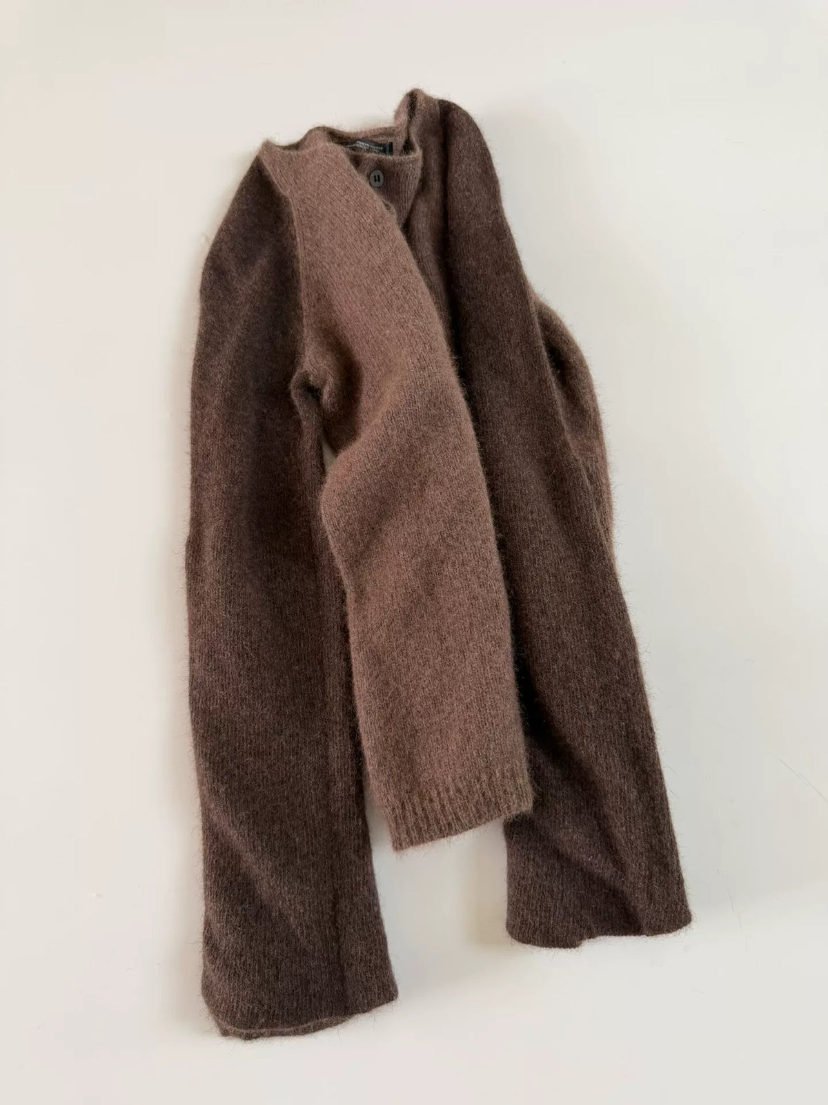 Yohji Yamamoto Color-Block Raglan Angora Knit Sweater