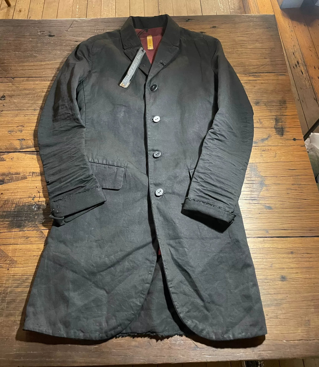 Layer-0 SS18 Black H-Shape Long Blazer Cotton Alessio