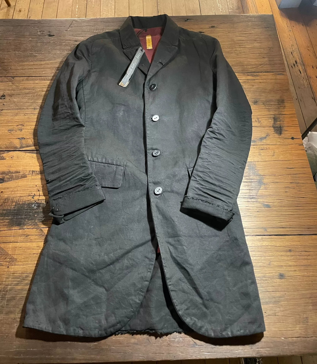 Layer-0 SS18 Black H-Shape Long Blazer Cotton Alessio