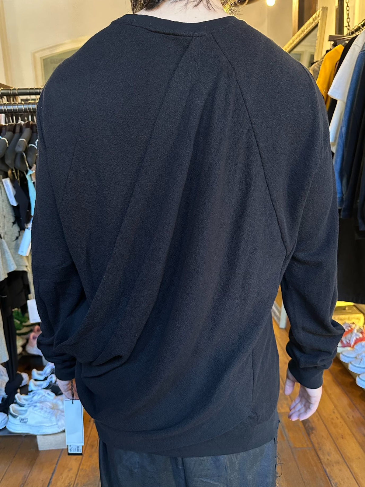 Julius SS17 Knives Black Double-Layer Cotton Sweatshirt