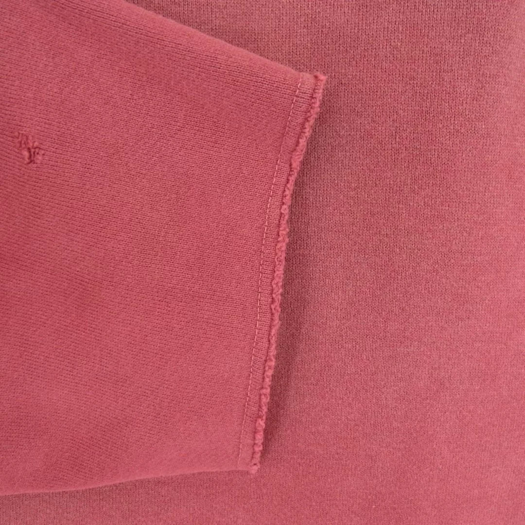 Visvim 21AW Jumbo Sweat 3/4 Sleeve Crash Red Cotton Sweatshirt