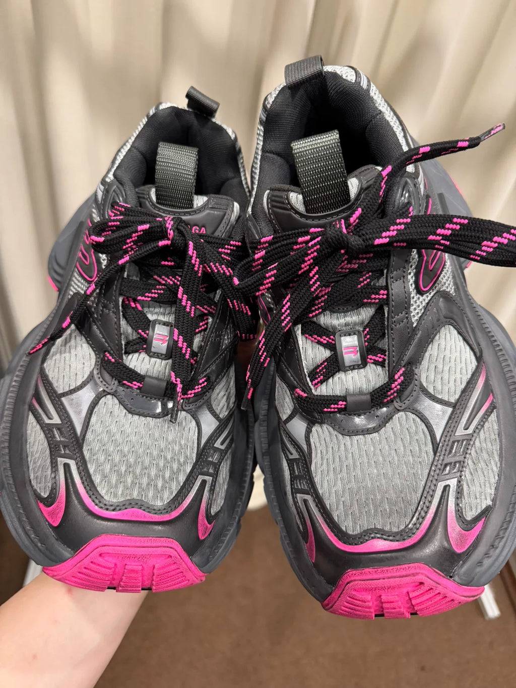 Balenciaga 10XL Black and Pink Sneakers