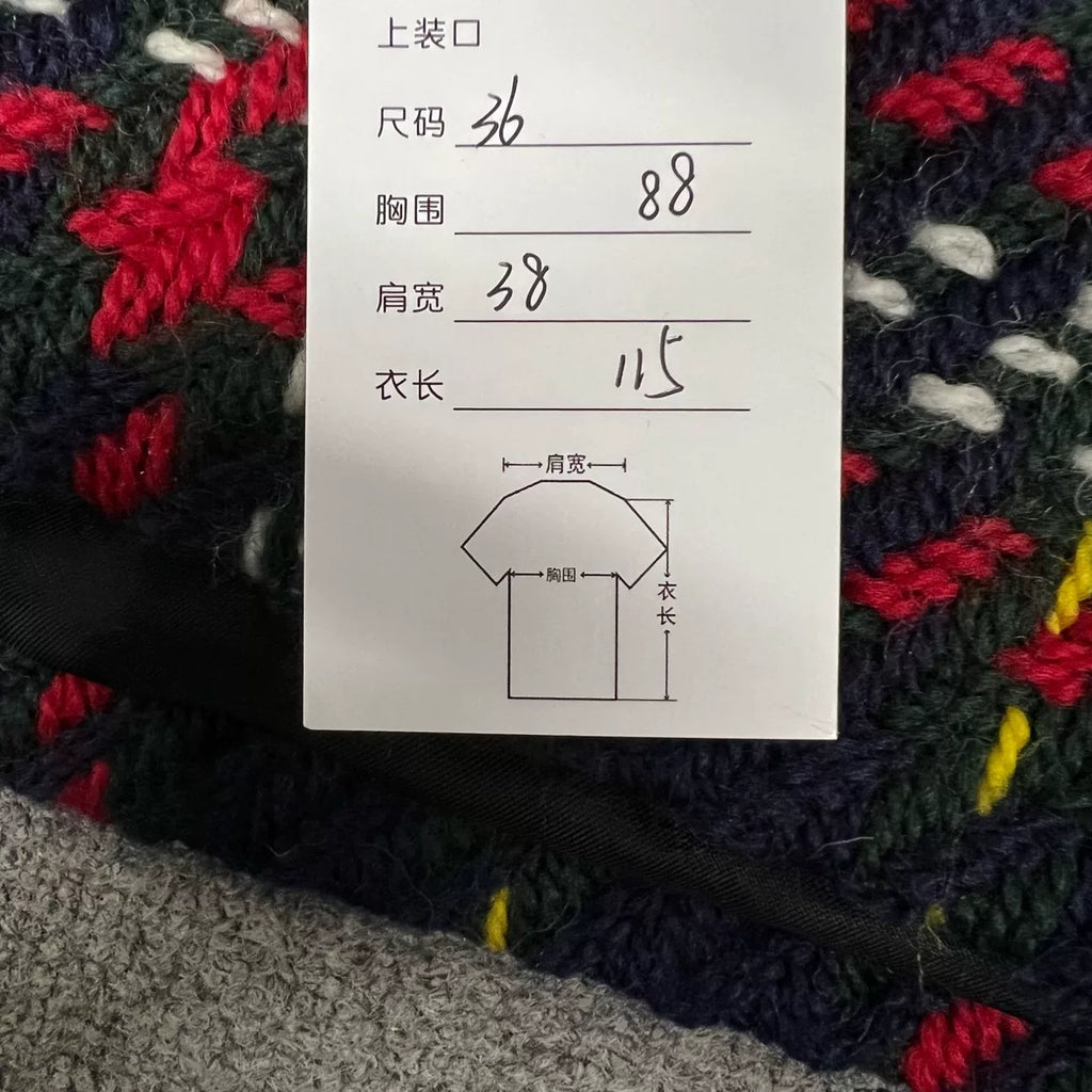 Miu Miu Fur Plaid Coat