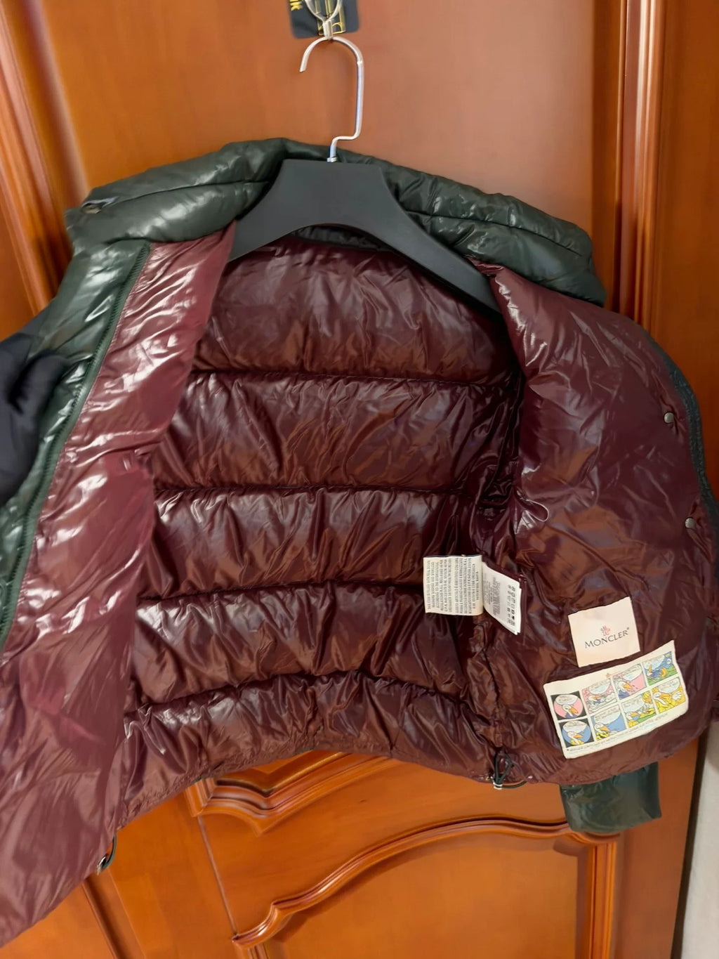 Moncler Brethil Dark Green Glossy Down Jacket
