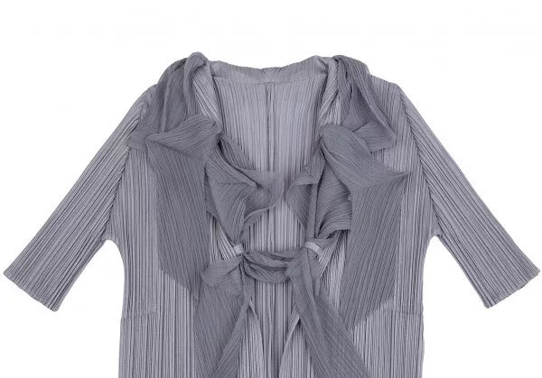 Issey Miyake Vintage Grey Knitted Pleated Top