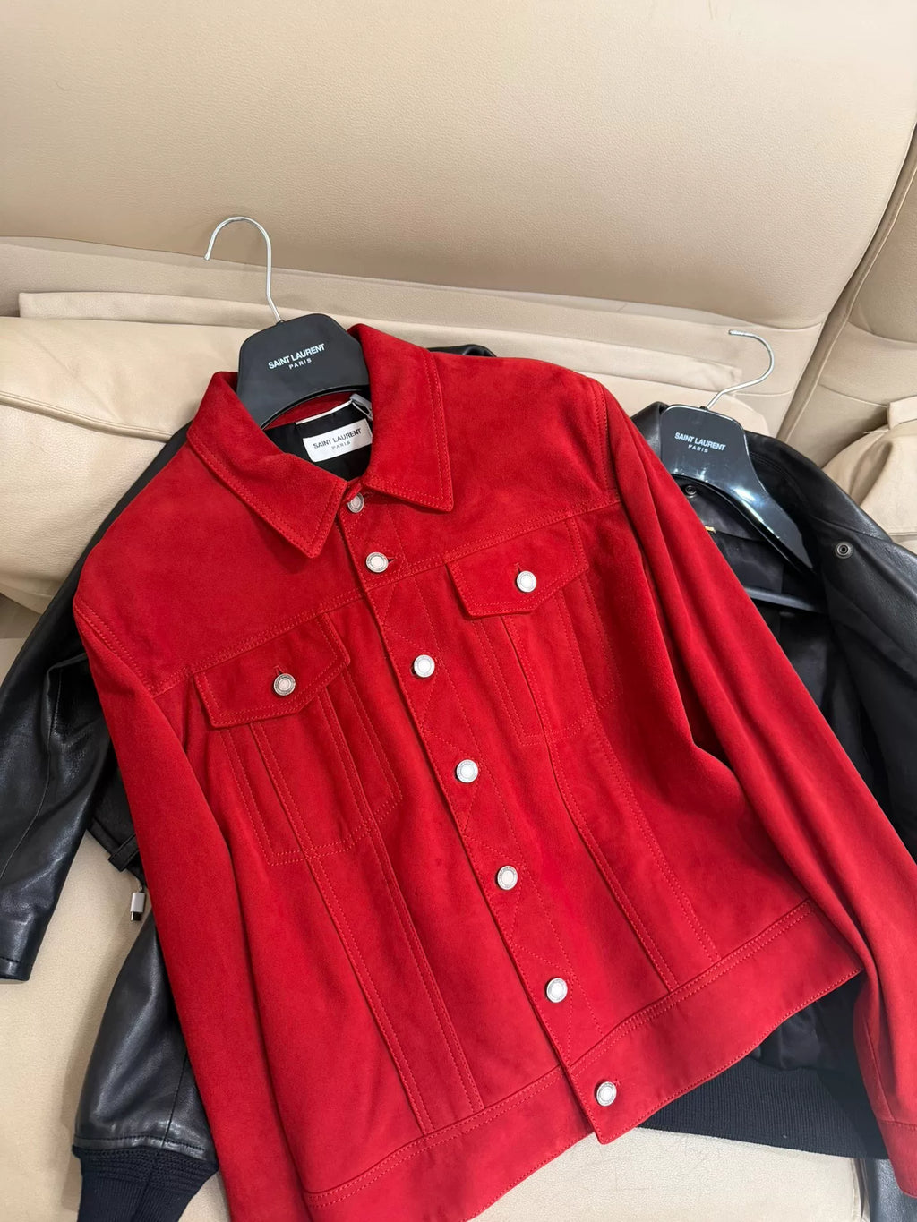 Saint Laurent Paris FW17 Loren Suede Denim Jacket