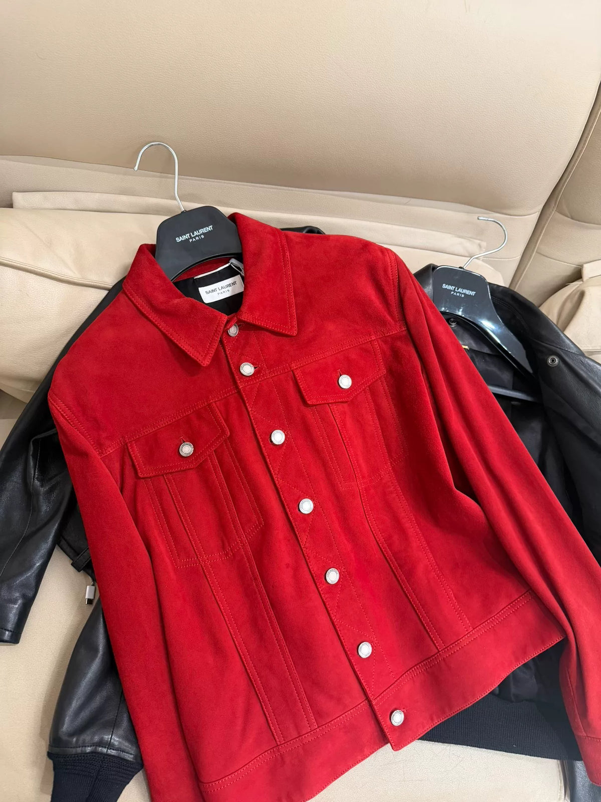 Saint Laurent Paris FW17 Loren Suede Denim Jacket