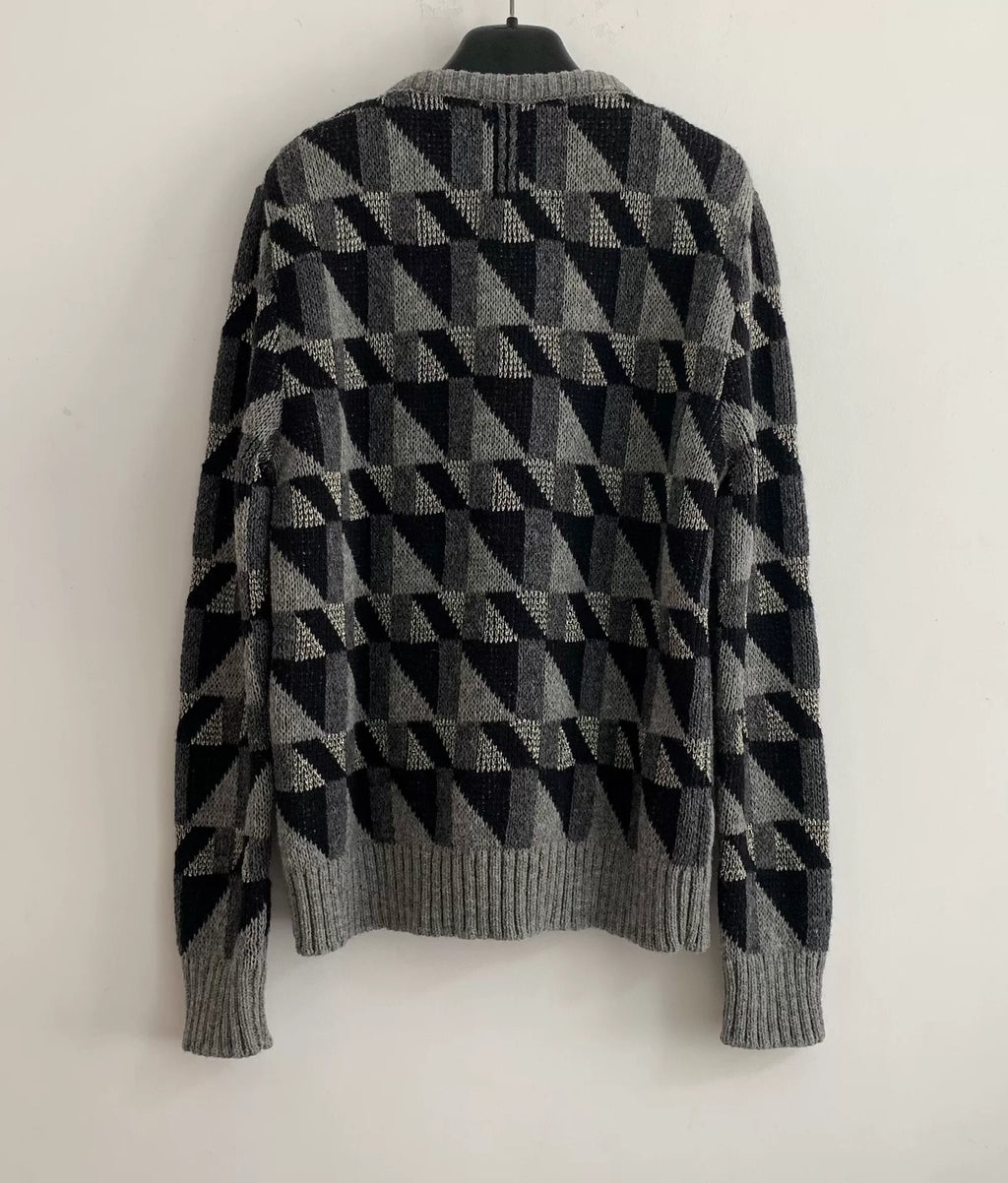 Saint Laurent 15FW Runway Gray Silver Sweater