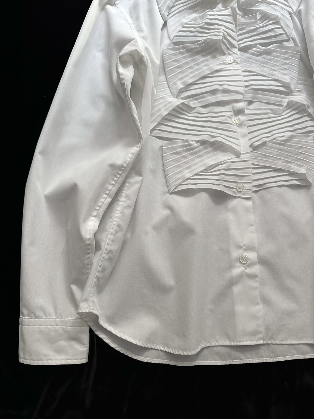 Issey Miyake mainline origami-decorated white shirt