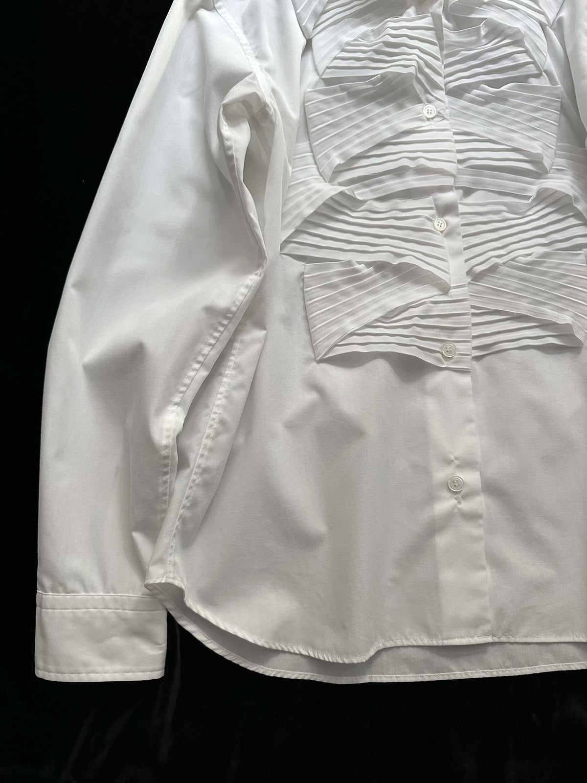 Issey Miyake mainline origami-decorated white shirt