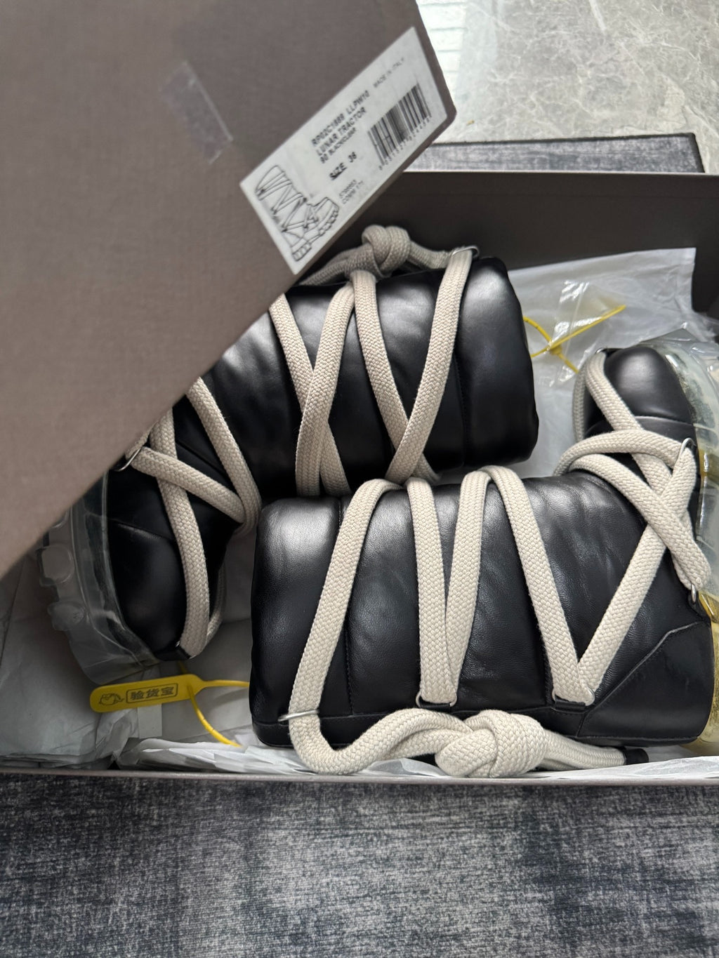 Rick Owens Lace-Up Snow Boots